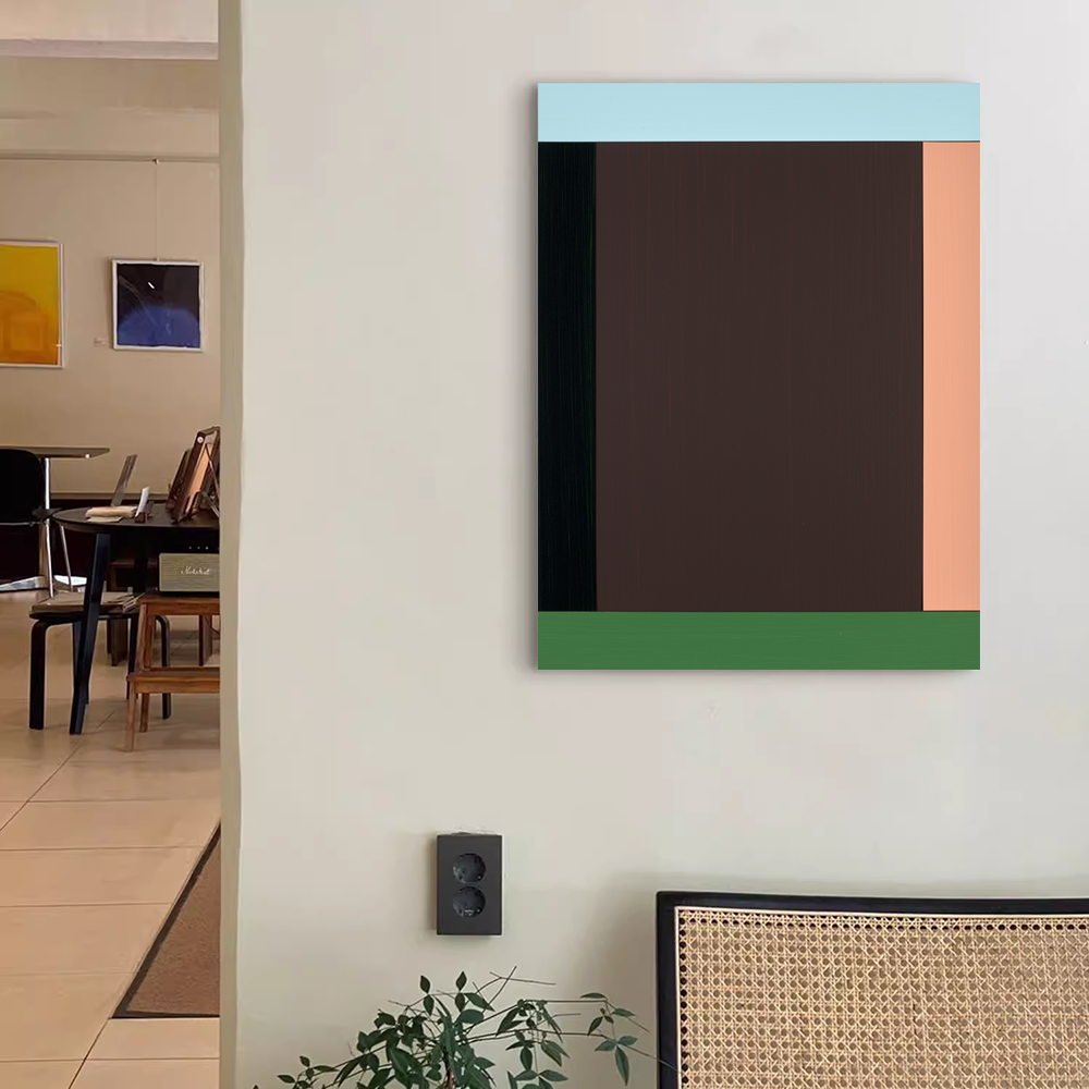 现代极简色块客厅装饰画简约几何创意公寓小众色彩艺术挂画组合画图片