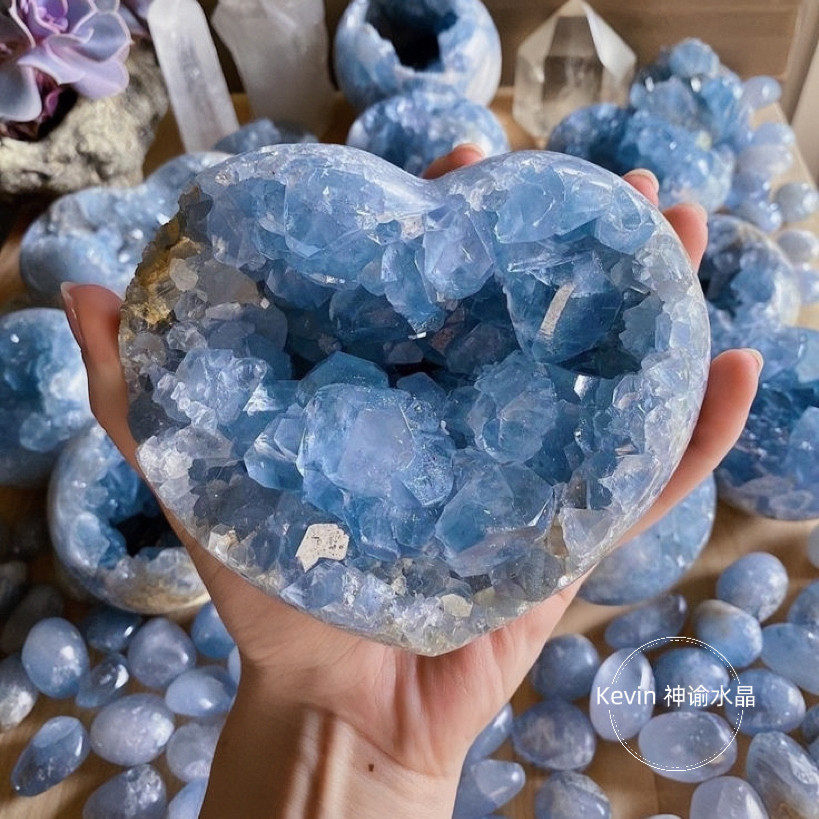 跨境货源天然水晶原石天青石摆件家居装饰品办公室桌面摆件,饰品/流行首饰/时尚饰品新,奇石,淘宝优惠券,粉丝福利购,淘宝优惠卷