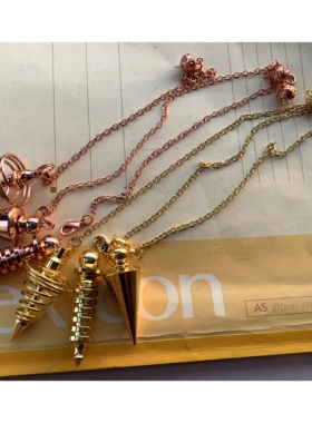 镂空金属灵摆铜挂坠男女包邮送链子黄铜灵摆螺旋多款可选