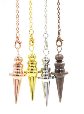 金属尖塔形圆锥灵摆吊坠配件摆锤饰品挂件跨境外贸