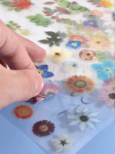 Пластиковая наклейка для контуринга, в цветочек, со снежинками