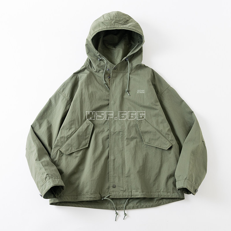 Nyco Hooded Windbreaker Nylon Cotton Blend Jacket - Taobao product photo 4