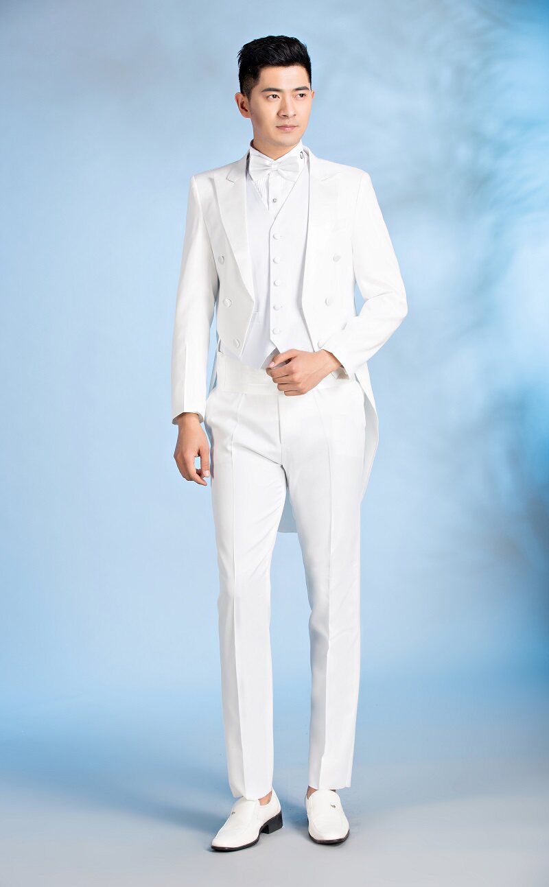 TUXEDO MALE SLIM DRESS STAGE PERFORMANCE COSTUME MAGIC ART TEST MALE CONDUCTOR CHORUS SUIT SHOW HOST SUIT