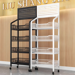 超市货架陈列架零食饮料小食品玩具展示架便利店收银台多层置物架