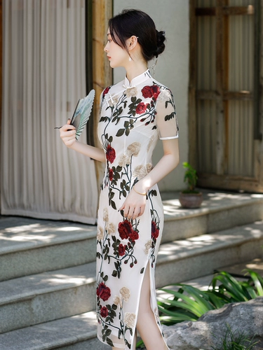 Легкое ципао, элитное платье, коллекция 2022