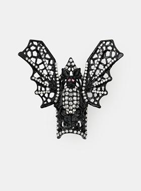 2025新款戒指欧美外贸饰品品牌戒指蝙蝠指环大款夸张戒指黑色Z家