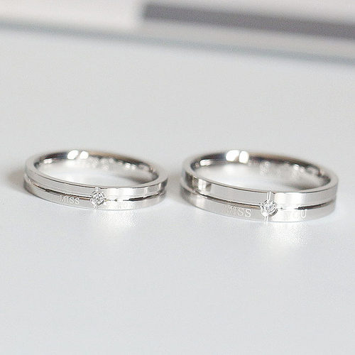 想你对戒s925纯银简约送礼字母