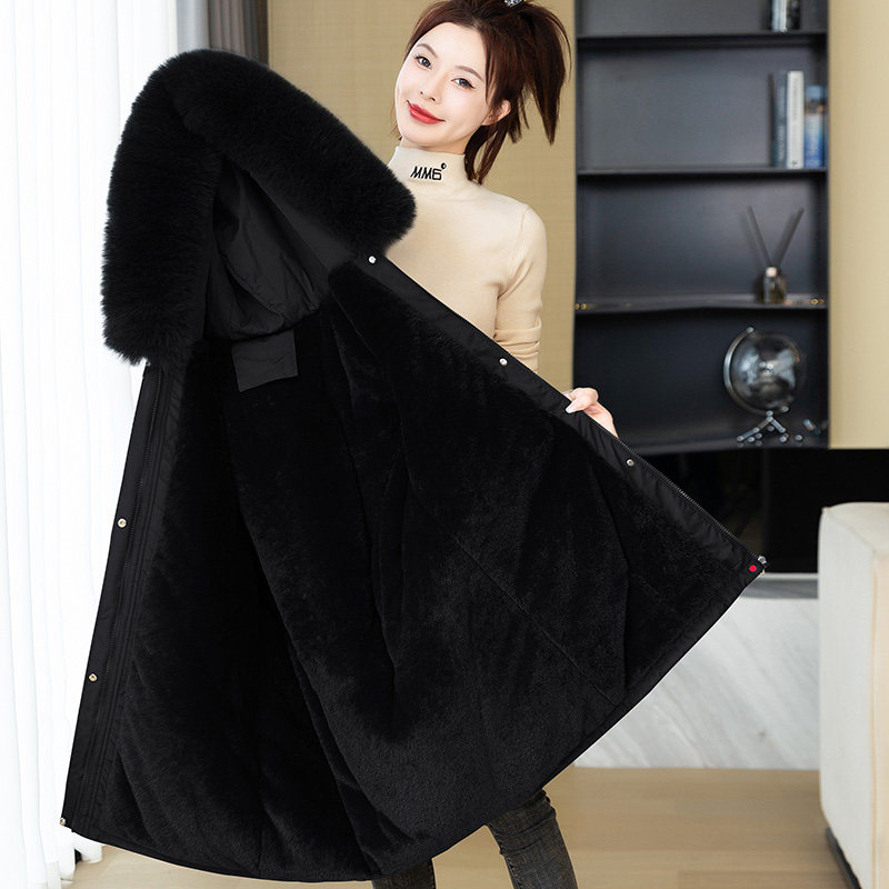 冬季加厚大码宽松显瘦女派克服
