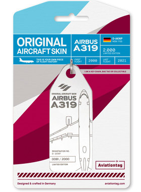 德国AviationTag 欧洲之翼Eurowings A319 飞机蒙皮行李牌钥匙扣