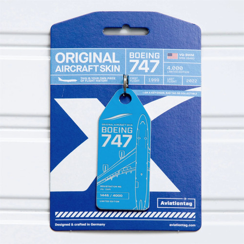 德国Aviationtag KLM荷兰航空 B747 JetOneX  退役飞机蒙皮行李牌