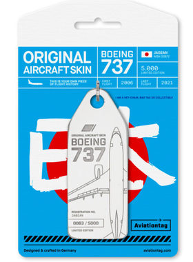 德国AviationTag 全日空ANA波音737 飞机蒙皮航空行李牌钥匙扣