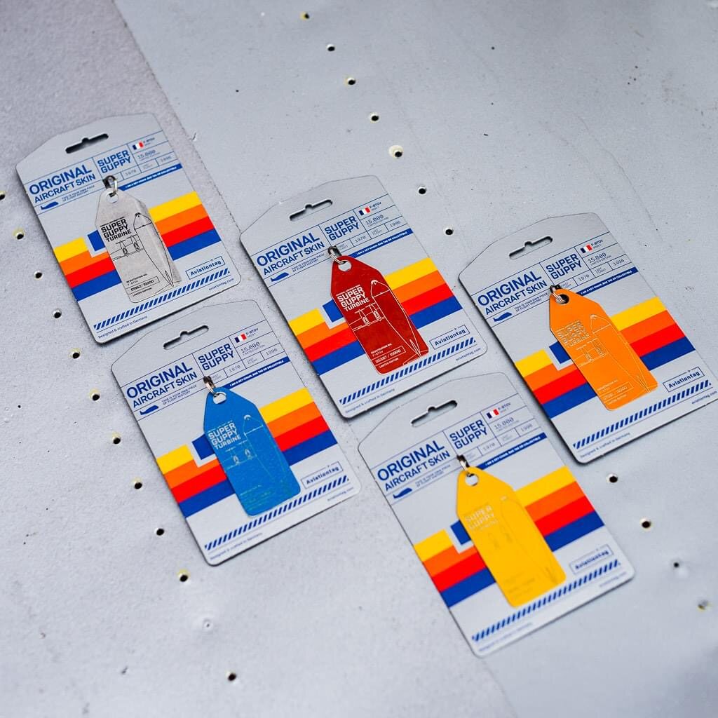 德国aviationtag超级古比鱼super guppy飞机蒙皮行李牌钥匙扣礼物