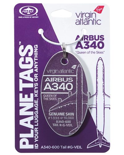 美国Planetags 维珍航空 VARGA 空客A340 飞机蒙皮行李牌钥匙扣