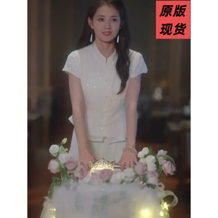 短剧原版乔安好郭宇欣同款蕾丝上衣阔腿裤新中式国风套装女衣服潮