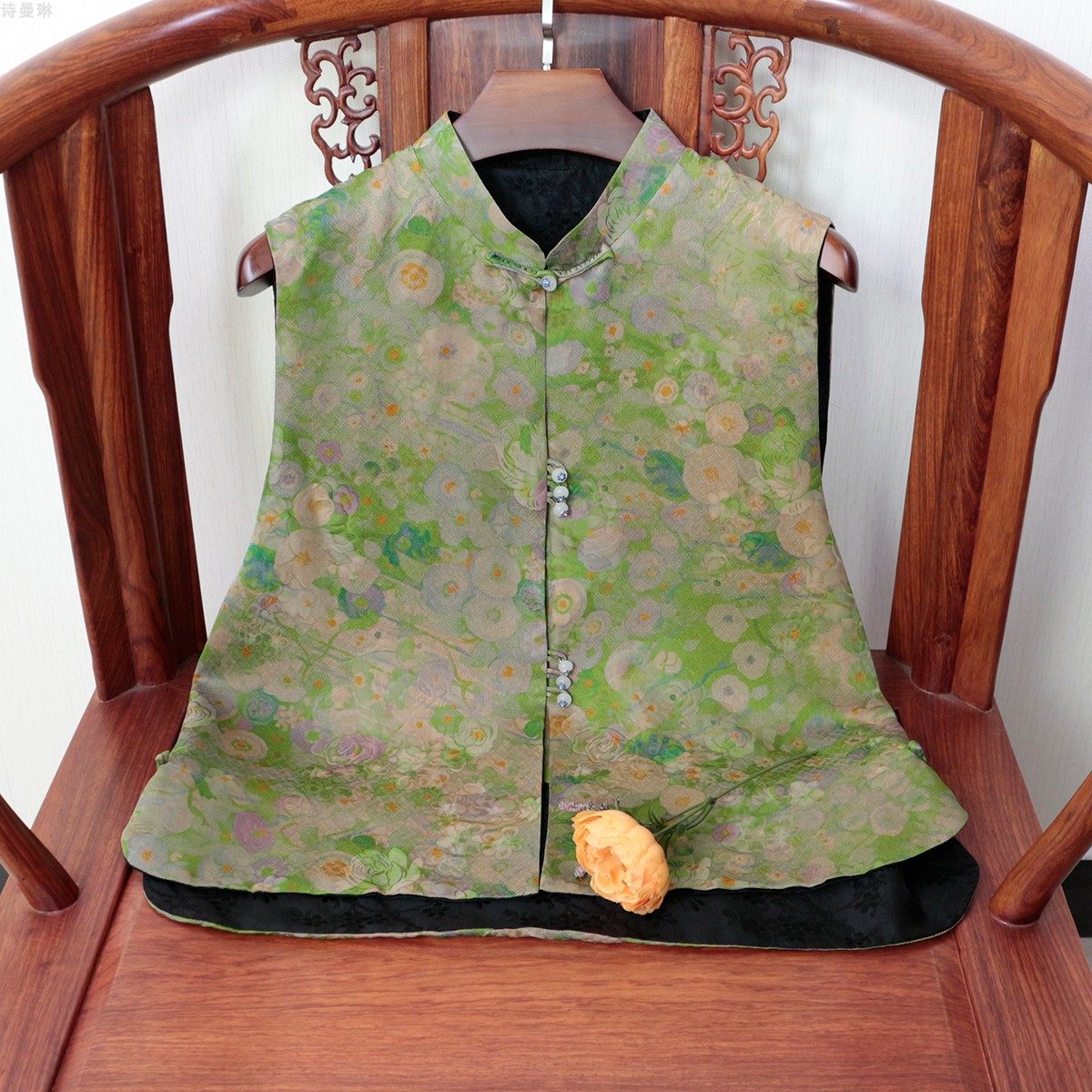 真丝外套花萝香云纱女春款百搭无袖双面穿中式国风桑蚕丝如意马甲,女装/女士精品,马夹,淘宝优惠券,粉丝福利购,淘宝优惠卷