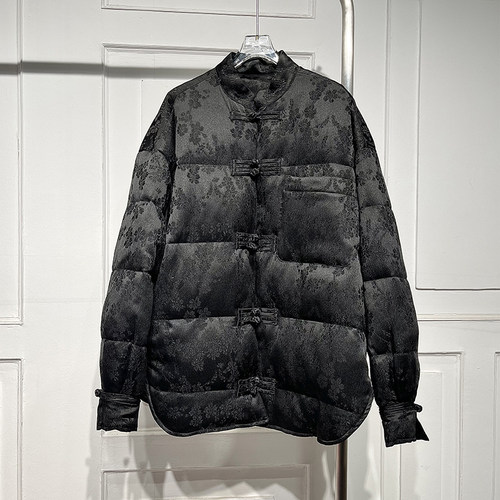 国风中式立领盘扣羽绒服外套百搭