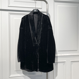 通勤气质百搭真丝绒棉服外套女2025冬季 宽松显瘦舒适上衣潮搭 新款