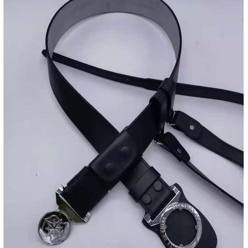 牛皮保安执勤腰带牛皮武装