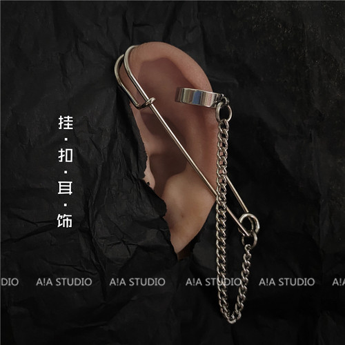 冷淡风个性钛钢无痛男女扣针