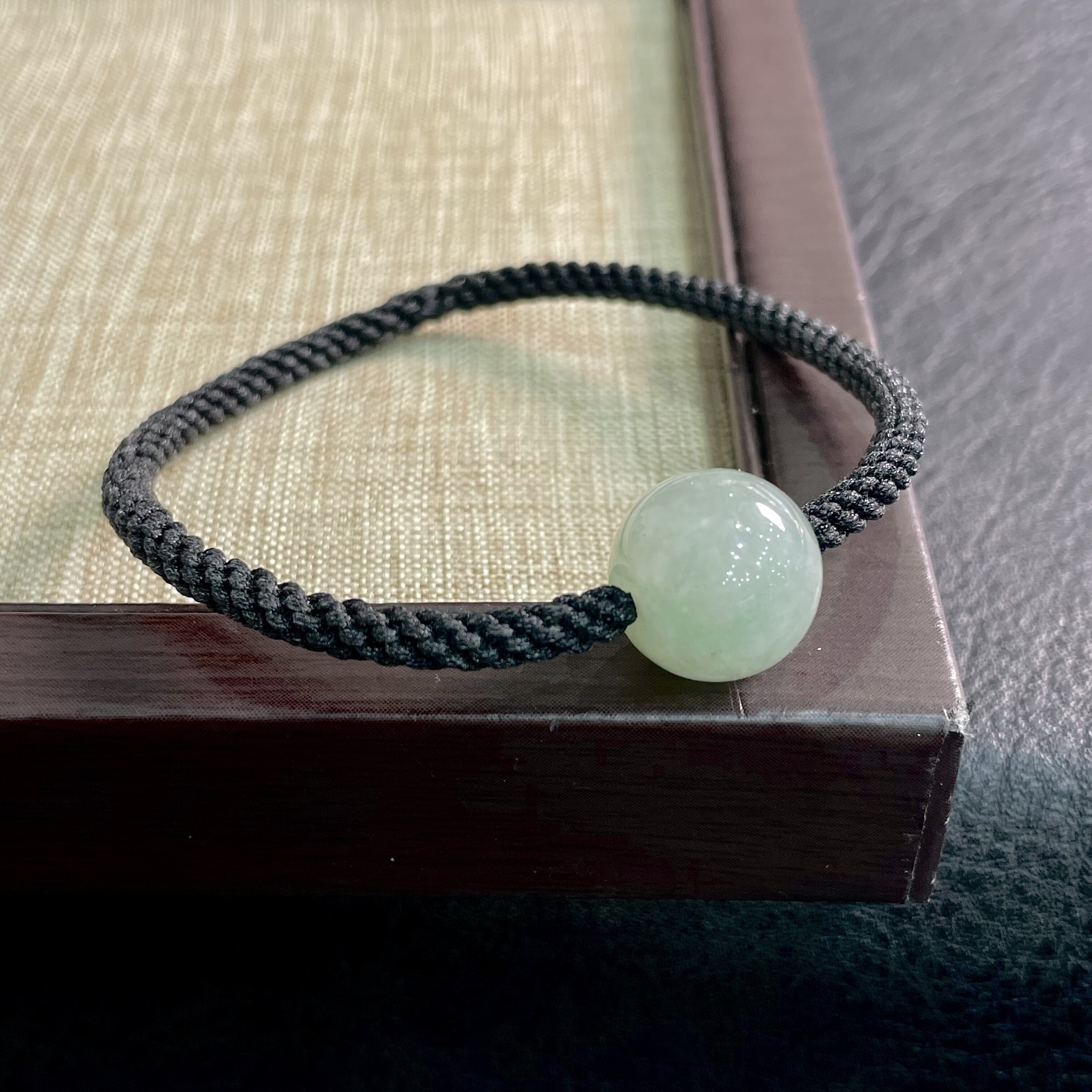 缅甸天然翡翠A货冰细糯飘花翡翠转运珠手链手绳玉石手链男女款