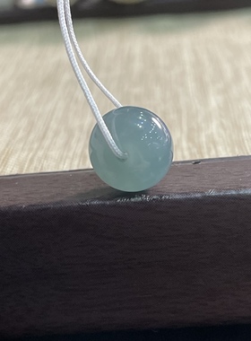 缅甸天然翡翠A货冰糯种翡翠蓝色系鼓珠多宝翡翠配珠精品饱满玉珠