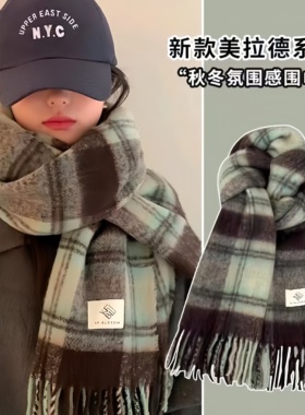 围巾女款2026新款冬季ins风日韩系氛围感小众高级百搭护颈配大衣