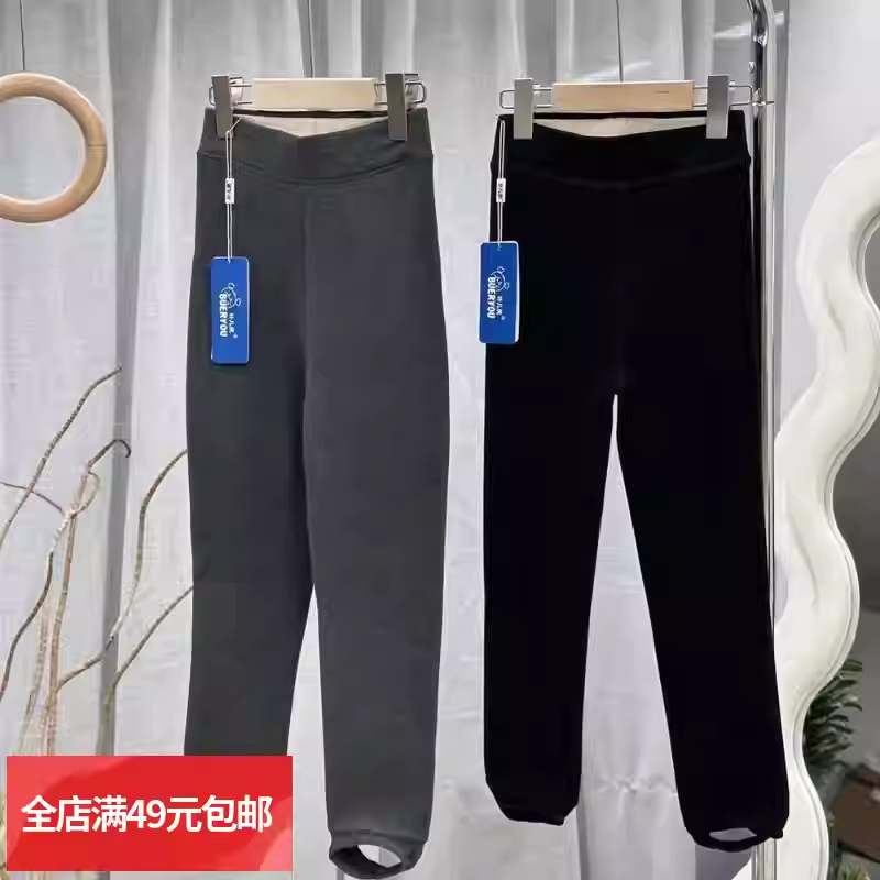 满2包邮  巨厚实不惧寒冬 儿童加绒加厚打底裤中大童特厚保暖裤