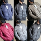 哑光面料柔软有质感有型舒适度又很好 连帽立领羽绒服 男款 U家同款