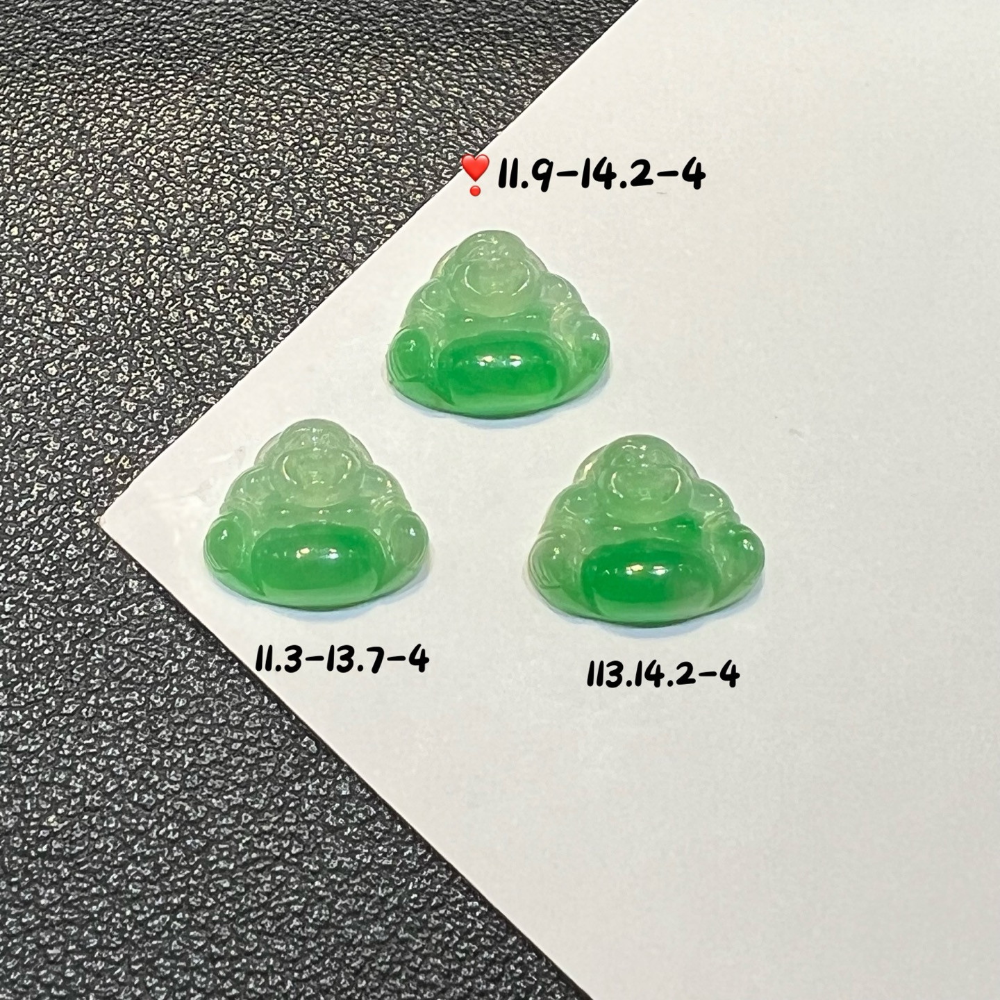 冰种飘绿花翡翠佛公裸石肚里藏金缅甸翡翠