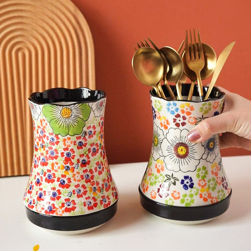 筷子筒家用厨房筷子篓陶瓷