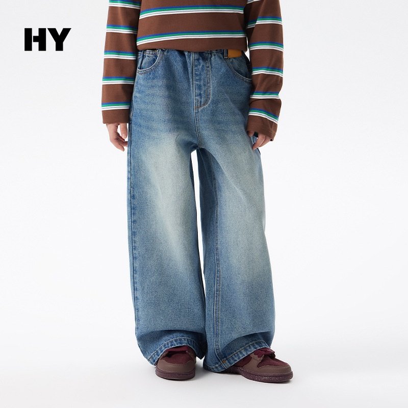 翡格依HY秋冬新款儿童休闲裤子女童韩版洋气棉质牛仔裤长裤中大童,童装/婴儿装/亲子装,儿童牛仔裤,淘宝优惠券,粉丝福利购,淘宝优惠卷