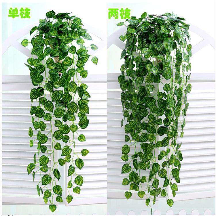 仿真植物绿萝叶挂壁藤条家居装饰花艺爬山虎阳台绿叶绿植假花藤蔓