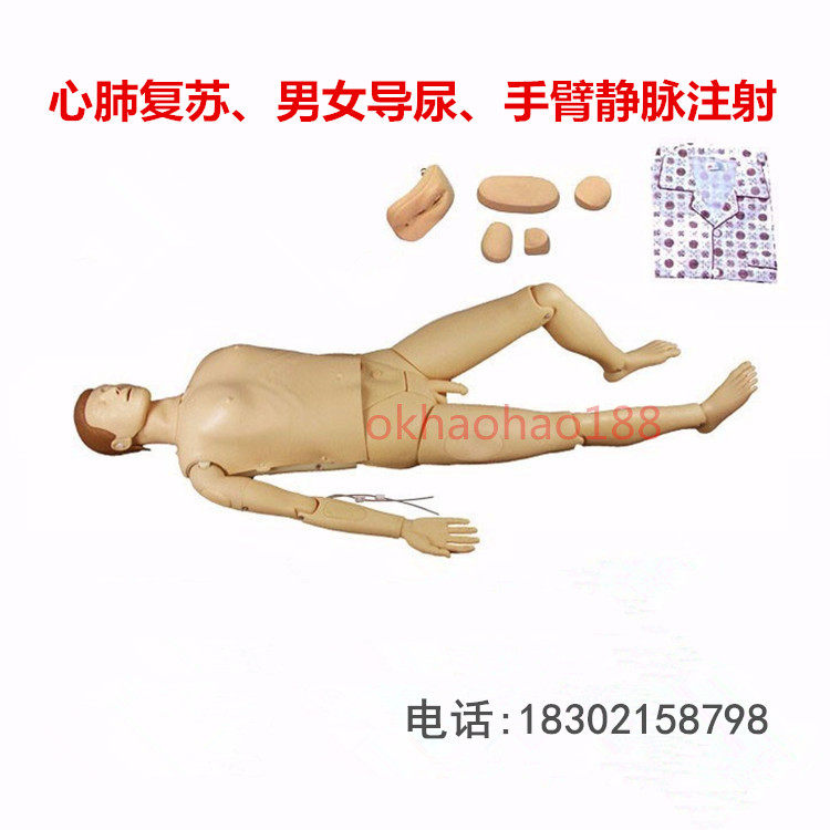 多功能心肺复苏人体模型 急救护理模拟人 医用CPR模拟人护理导尿