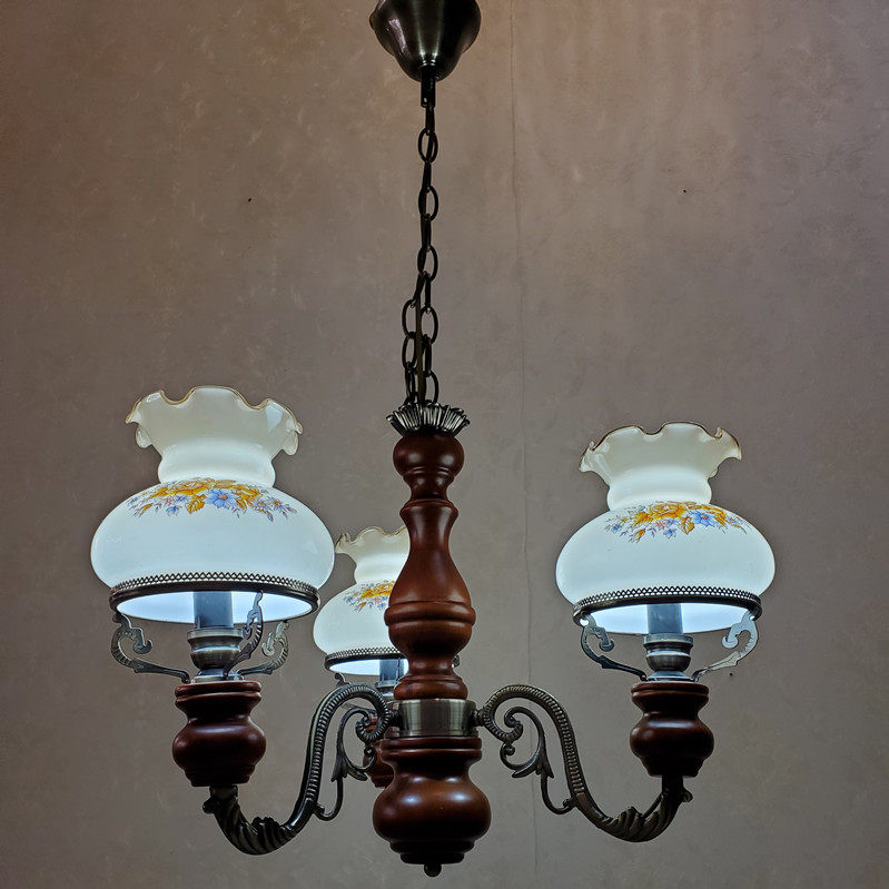 欧式田园复古吊灯客厅灯卧室灯书房餐厅灯三头艺术创意灯饰灯具灯