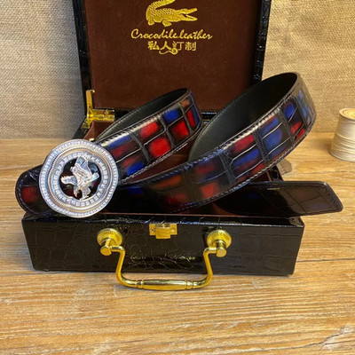 莱曼犀牛全真鳄鱼皮高端欧美擦色