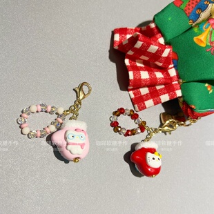 咖啡软糖手作 kt手套包挂件 原创设计 请勿盗图