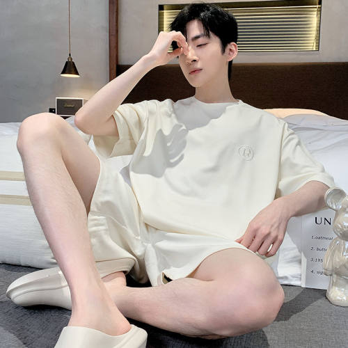 莫代尔睡衣男士夏季短袖