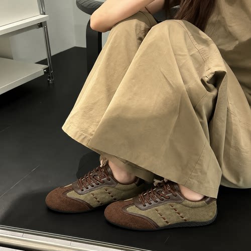 复古德训鞋女2026年秋季新款小众百搭休闲运动软底板鞋爆款阿甘鞋