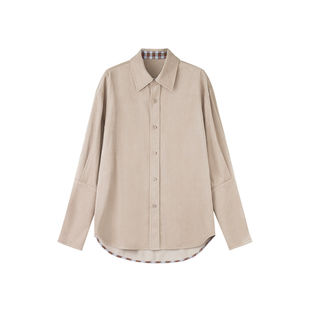 定制女装 长绒棉大豆纤维衬衫时尚百搭宽松显瘦绒面上衣0960