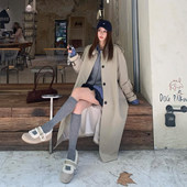 定制女装 单排扣外套0816 匹马棉天丝再生纤维风衣女中长款