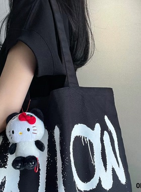 【国内现货】村上隆太阳花Complexcon手提包tote包黑色HOLLOW包包