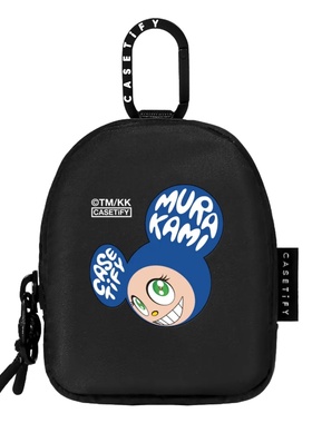 村上隆Takashi&CASETIFY联名DOB, AND THEN白色蓝色粉色耳机收纳袋