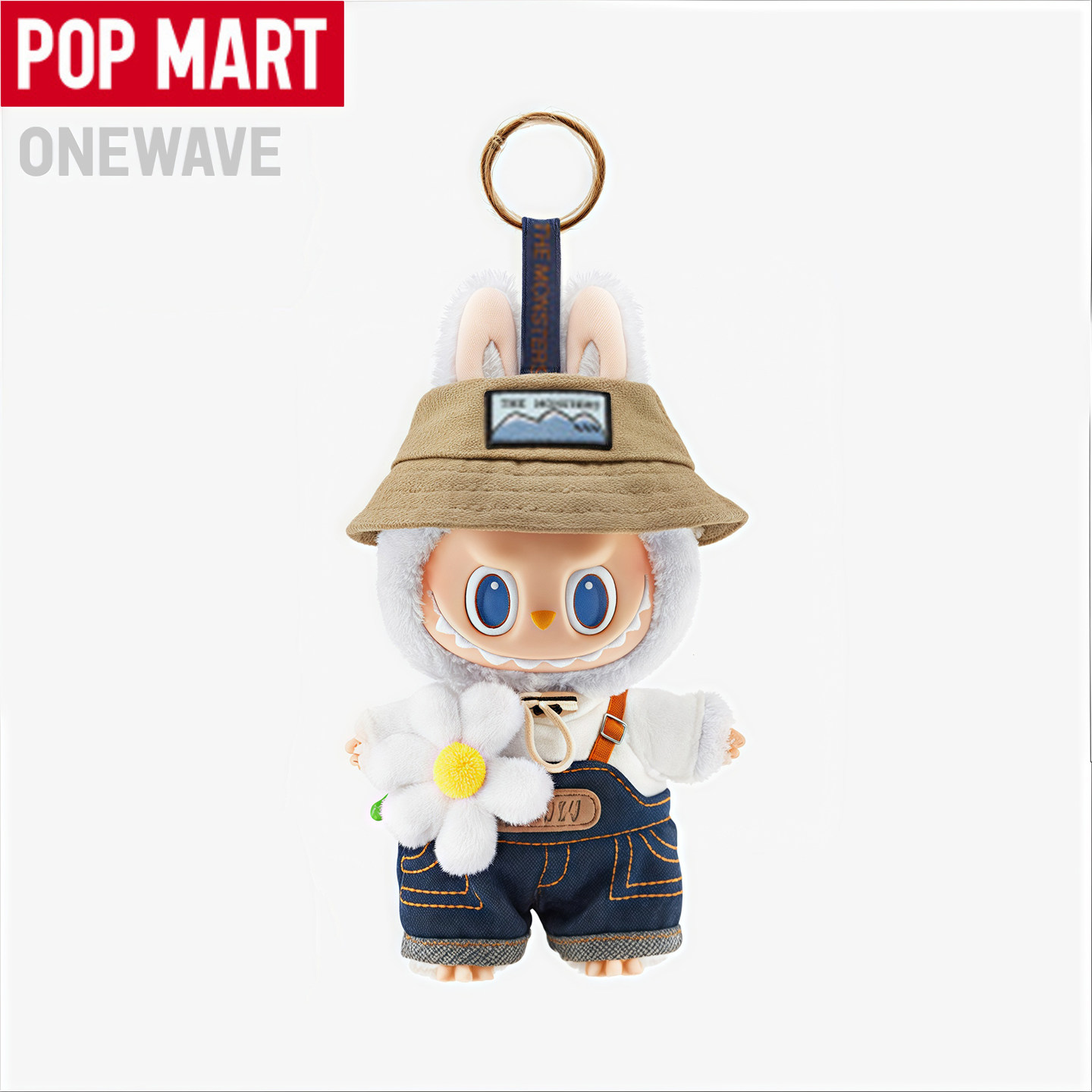 【官方正品】泡泡玛特拉布布Labubu春天野在家吊卡搪胶脸包挂件