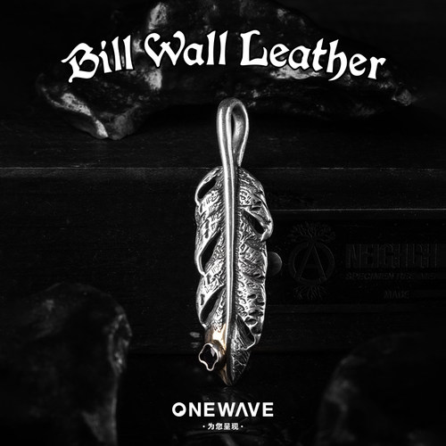 BillWallLeather紫宝石羽毛吊坠