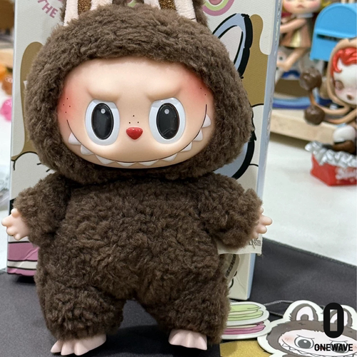 泡泡玛特Labubu拉布布一代马卡龙盲盒搪胶脸挂件公仔