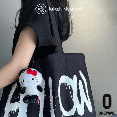【国内现货】村上隆太阳花Complexcon手提包tote包黑色HOLLOW包包