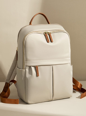 廿下15寸电脑背包休闲通勤多功能双肩包女百搭简约大容量旅行包