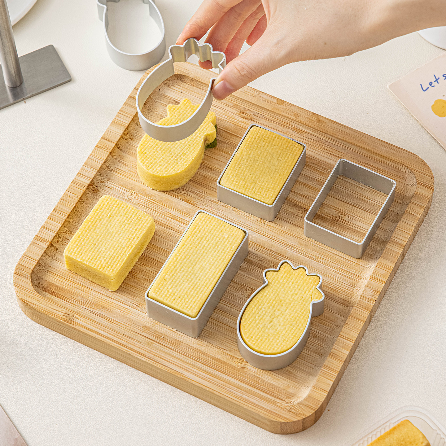 凤梨酥模具烘焙菠萝长方形压模杆糕点饼干半熟芝士铝合金家用磨具