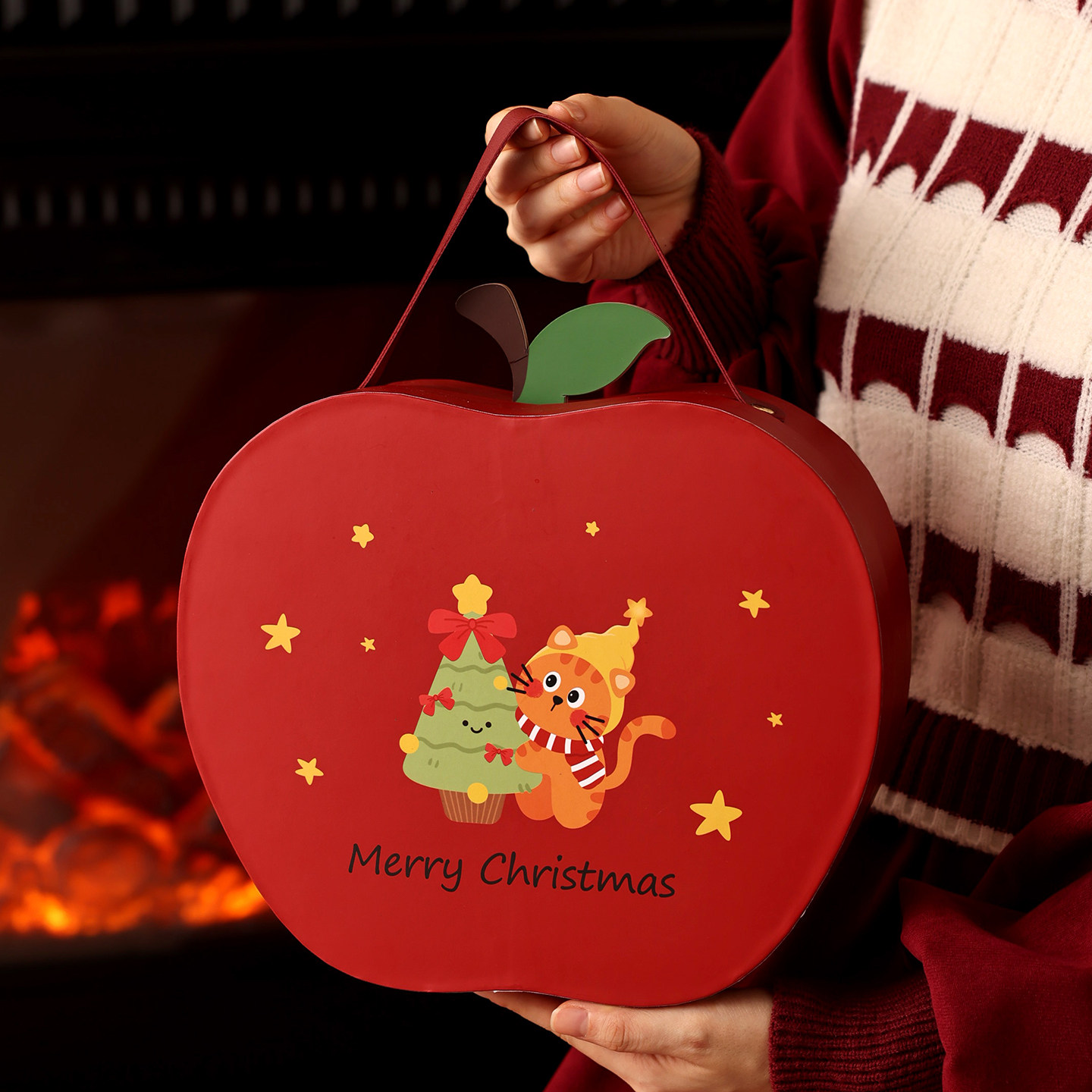 圣诞礼物盒礼品儿童平安夜伴袋礼创意打包饼干糖果零食苹果包装大