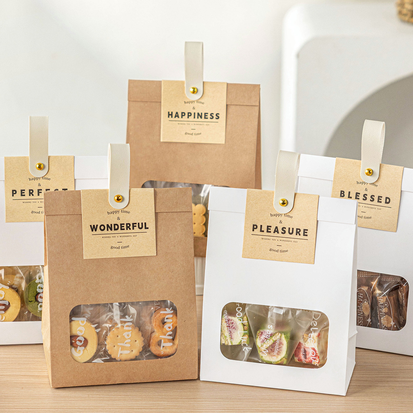 伴手礼手提袋礼品盒手提小大号空盒子糖果饼干牛皮纸送礼包装订新